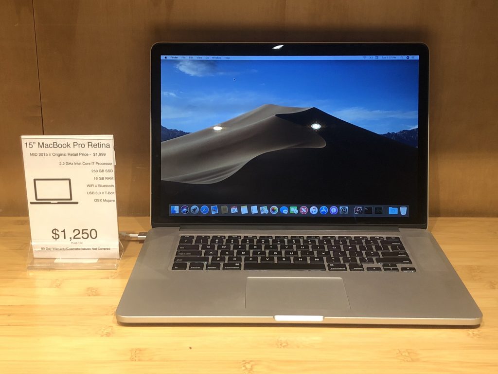 Sold - 15" MacBook Pro Retina Mid 2015 // $1,250 - Boulder Mac Repair