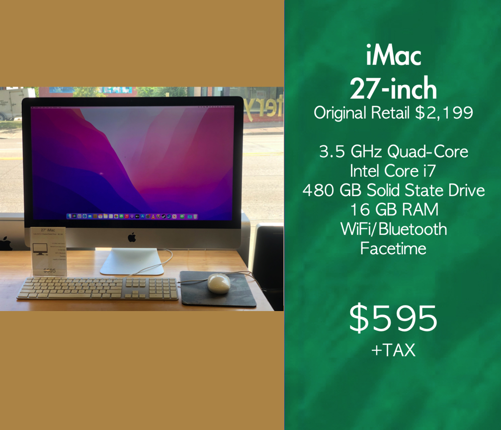 Mac 27-inch  $595