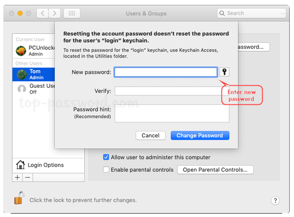 How do I change Mac Passwords
